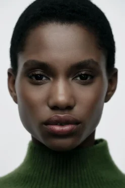 Hot VESTIDO PUNTO CUELLO SUBIDO Mujer Vestidos|Cárdigan / Jerséis