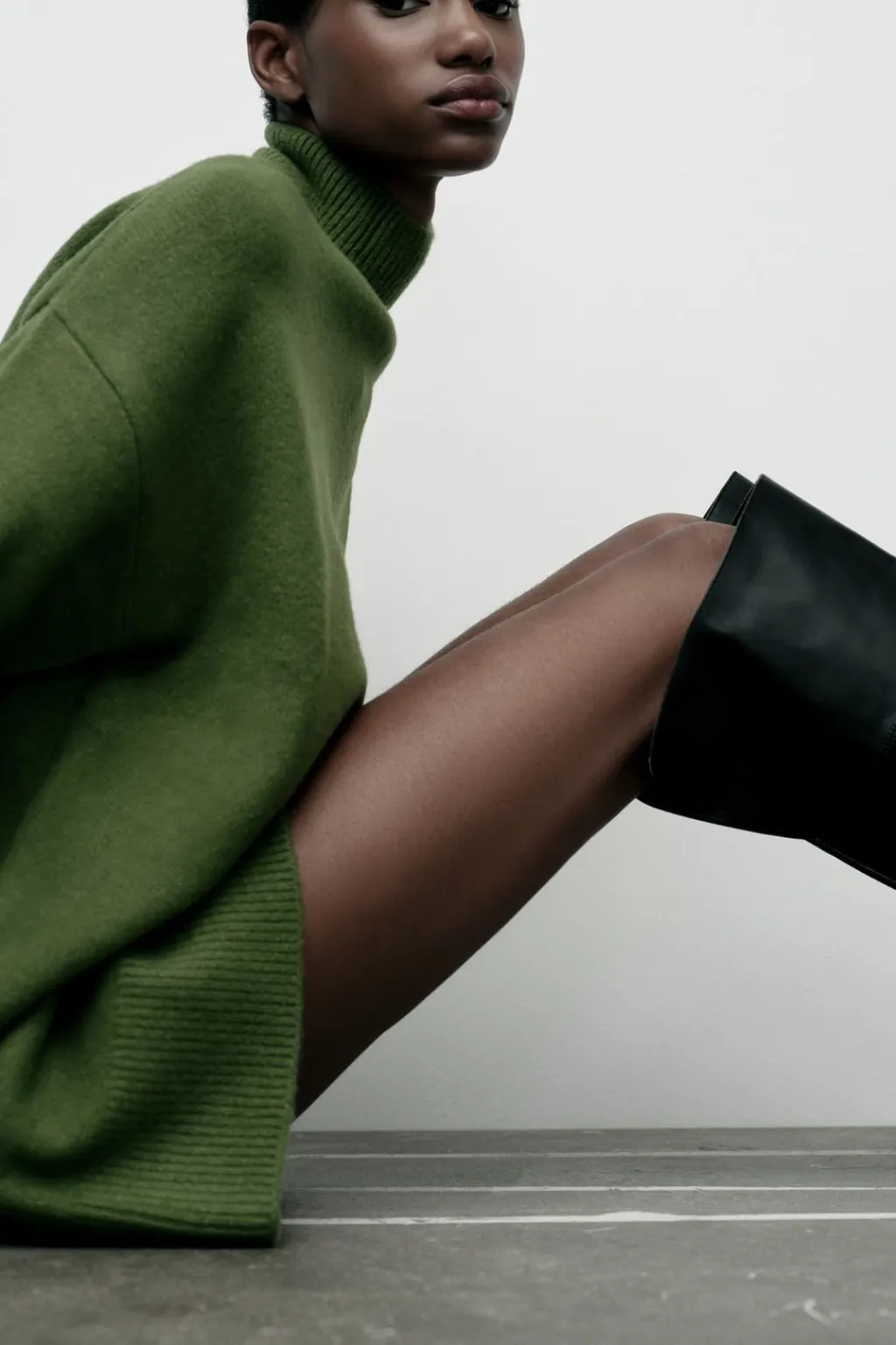 Hot VESTIDO PUNTO CUELLO SUBIDO Mujer Vestidos|Cárdigan / Jerséis