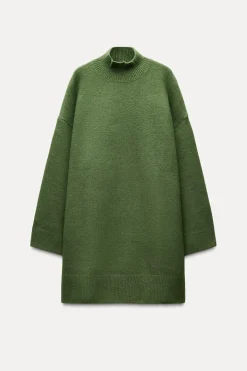 Hot VESTIDO PUNTO CUELLO SUBIDO Mujer Vestidos|Cárdigan / Jerséis