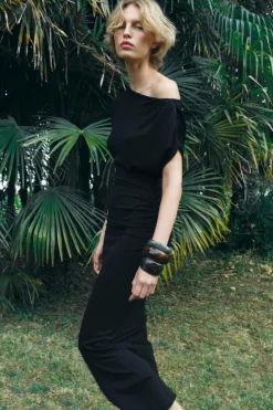 New VESTIDO PUNTO DRAPEADO Mujer Vestidos|Cárdigan / Jerséis