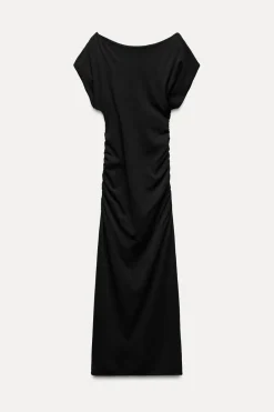 New VESTIDO PUNTO DRAPEADO Mujer Vestidos|Cárdigan / Jerséis