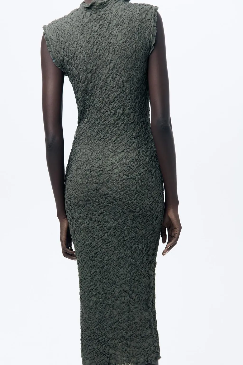 Discount VESTIDO PUNTO EFECTO ARRUGADO Mujer Vestidos|Cárdigan / Jerséis