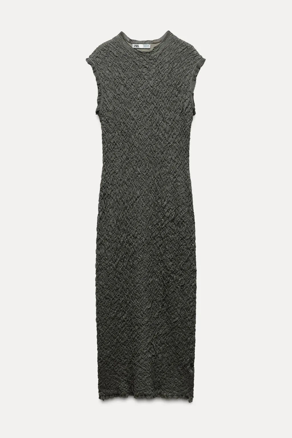 Discount VESTIDO PUNTO EFECTO ARRUGADO Mujer Vestidos|Cárdigan / Jerséis