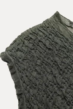 Discount VESTIDO PUNTO EFECTO ARRUGADO Mujer Vestidos|Cárdigan / Jerséis