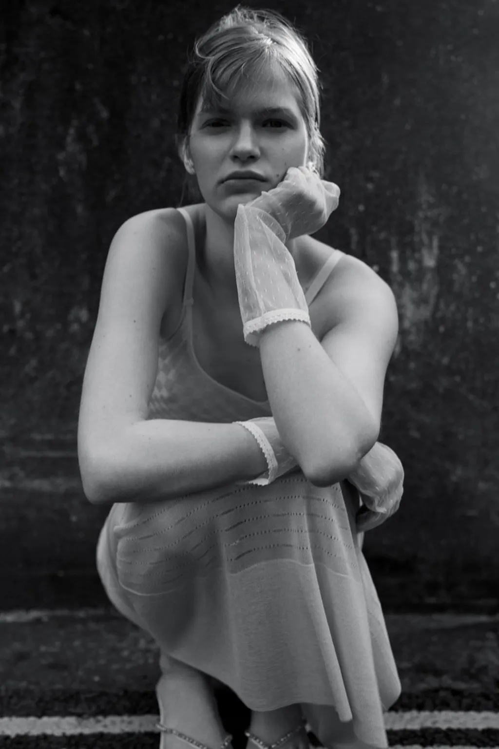 Outlet VESTIDO PUNTO FINO CALADOS Mujer Vestidos