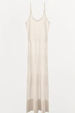 Outlet VESTIDO PUNTO FINO CALADOS Mujer Vestidos