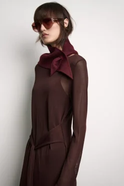 Hot VESTIDO PUNTO FINO CINTURÓN Mujer Vestidos|Cárdigan / Jerséis