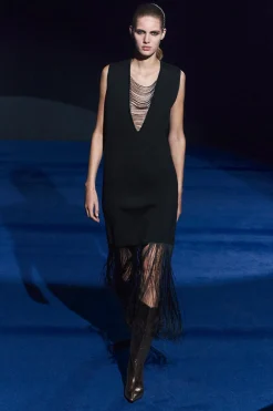 Fashion VESTIDO PUNTO FLECOS Mujer Vestidos|Cárdigan / Jerséis