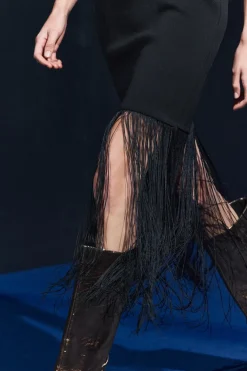 Fashion VESTIDO PUNTO FLECOS Mujer Vestidos|Cárdigan / Jerséis