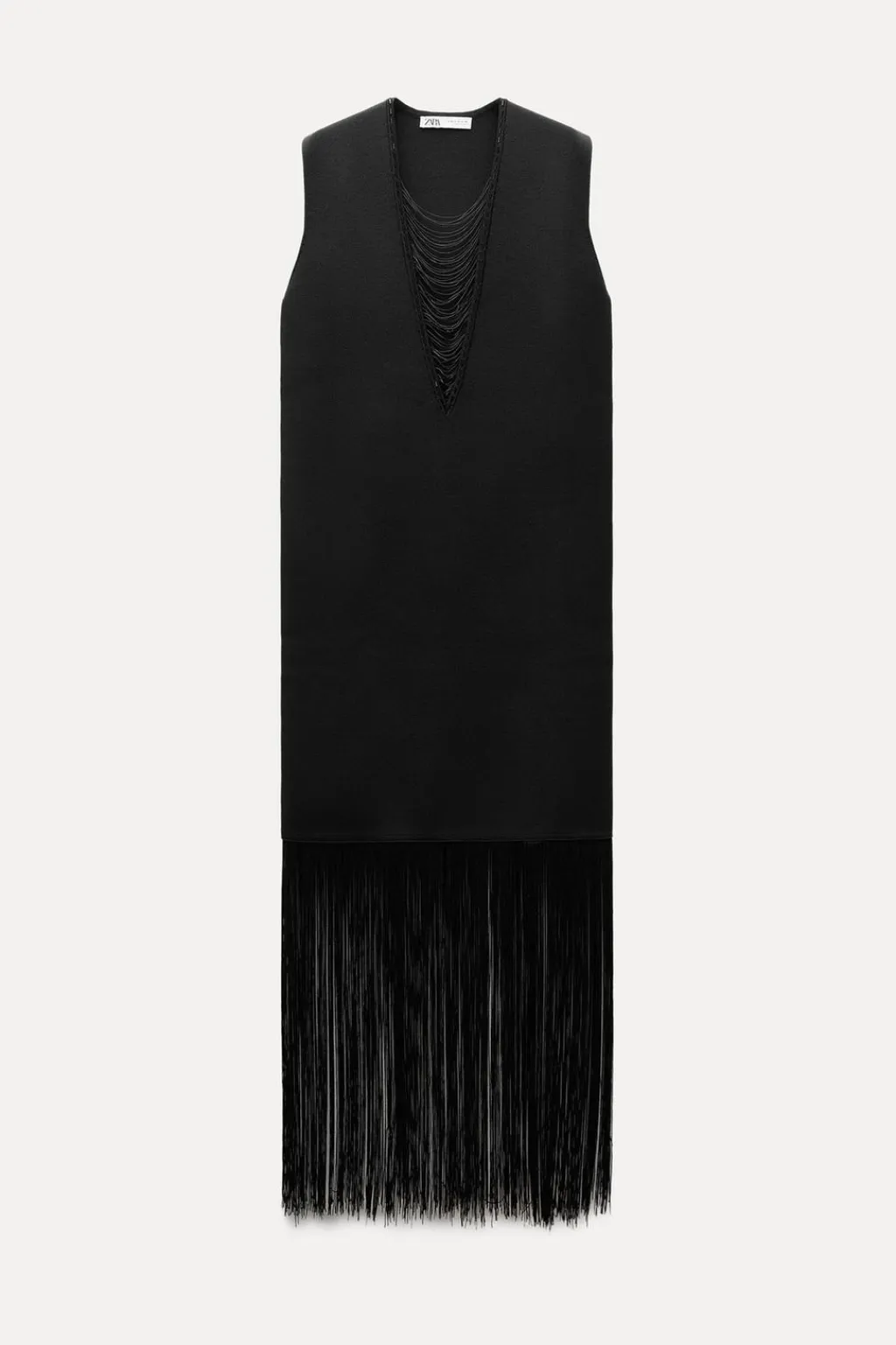 Fashion VESTIDO PUNTO FLECOS Mujer Vestidos|Cárdigan / Jerséis