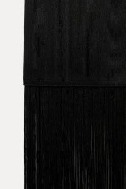 Fashion VESTIDO PUNTO FLECOS Mujer Vestidos|Cárdigan / Jerséis