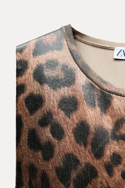 Best VESTIDO PUNTO FOIL ESTAMPADO ANIMAL Mujer Vestidos|Cárdigan / Jerséis