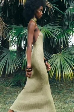 Online VESTIDO PUNTO HILO METALIZADO Mujer Vestidos|Cárdigan / Jerséis