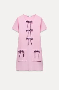 New VESTIDO PUNTO LAZOS Mujer Vestidos|Cárdigan / Jerséis