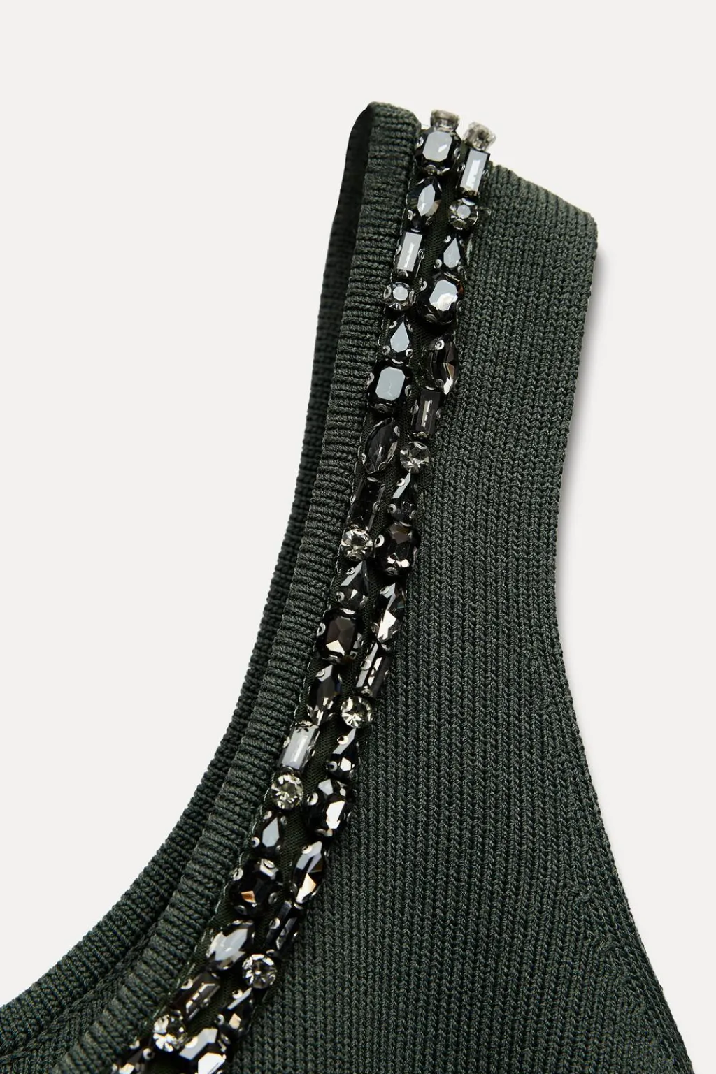 Fashion VESTIDO PUNTO LISO ABALORIOS JOYA Mujer Vestidos|Cárdigan / Jerséis