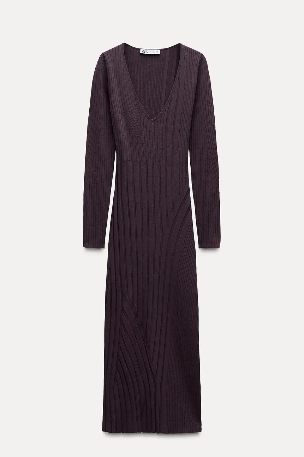 Hot VESTIDO PUNTO RIB COMBINADO Mujer Vestidos|Cárdigan / Jerséis