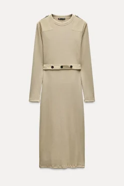 Hot VESTIDO RIB CINTURÓN Mujer Vestidos