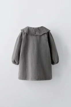 Niños ZARA 1½ - 6 Años·Vestidos / Petos|6 - 18 Meses·Vestidos / Monos<VESTIDO SARGA CUELLO