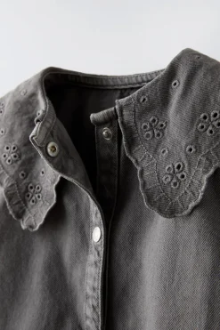 Niños ZARA 1½ - 6 Años·Vestidos / Petos|6 - 18 Meses·Vestidos / Monos<VESTIDO SARGA CUELLO