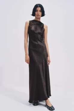 Online VESTIDO SATINADO ARRUGADO ZW COLLECTION Mujer Vestidos