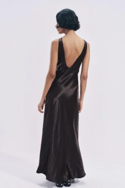 Online VESTIDO SATINADO ARRUGADO ZW COLLECTION Mujer Vestidos