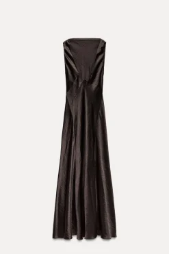 Online VESTIDO SATINADO ARRUGADO ZW COLLECTION Mujer Vestidos