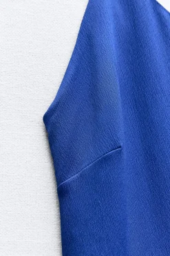 Online VESTIDO SATINADO ASIMÉTRICO Mujer Vestidos