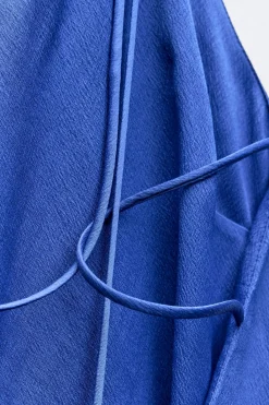 Online VESTIDO SATINADO ASIMÉTRICO Mujer Vestidos