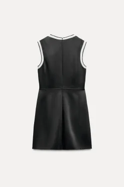 Clearance VESTIDO SATINADO CONTRASTE ZW COLLECTION Mujer Vestidos