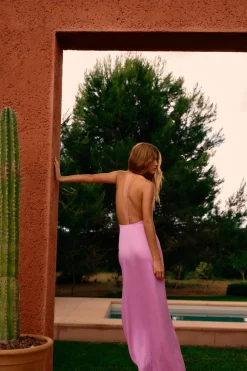 Discount VESTIDO SATINADO CUT OUT Mujer Vestidos