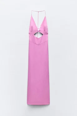 Discount VESTIDO SATINADO CUT OUT Mujer Vestidos