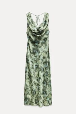 Discount VESTIDO SATINADO ESTAMPADO TIE DYE Mujer Vestidos