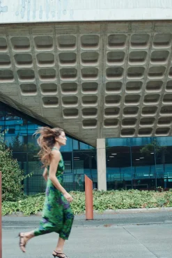 Discount VESTIDO SATINADO ESTAMPADO FLORAL Mujer Vestidos