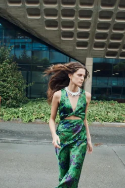 Discount VESTIDO SATINADO ESTAMPADO FLORAL Mujer Vestidos