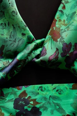 Discount VESTIDO SATINADO ESTAMPADO FLORAL Mujer Vestidos