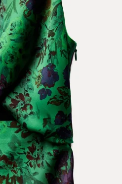 Discount VESTIDO SATINADO ESTAMPADO FLORAL Mujer Vestidos