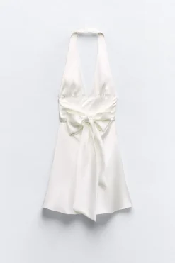 Outlet VESTIDO SATINADO HALTER Mujer Vestidos