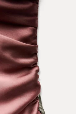 New VESTIDO SATINADO MIDI TIE DYE Mujer Vestidos