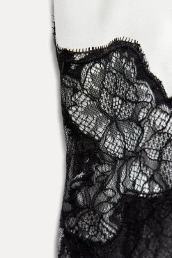 Sale VESTIDO SATINADO PUNTILLA ZW COLLECTION Mujer Vestidos