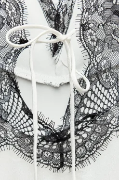 Sale VESTIDO SATINADO PUNTILLA ZW COLLECTION Mujer Vestidos