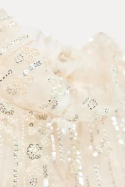 Fashion VESTIDO SEMITRANSPARENTE PLUMAS LENTEJUELAS Mujer Vestidos|Cárdigan / Jerséis