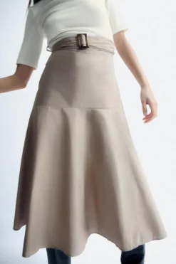 New VESTIDO SOFT CINTURÓN Mujer Vestidos