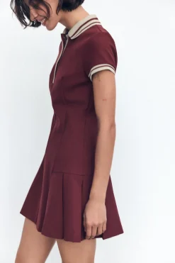 Best VESTIDO TABLAS RIB CONTRASTE Mujer Vestidos