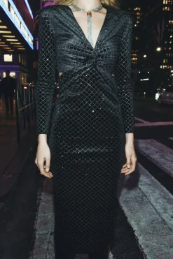 Sale VESTIDO TERCIOPELO BRILLOS Mujer Vestidos