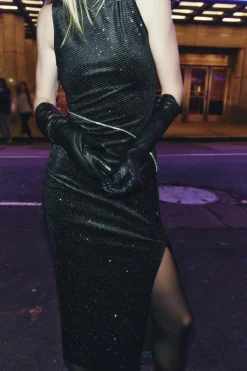 Fashion VESTIDO TERCIOPELO BRILLOS Mujer Vestidos