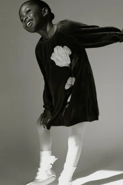 Niños ZARA 1½ - 6 Años·Vestidos / Petos|6 - 18 Meses·Vestidos / Monos<VESTIDO TERCIOPELO FLORES