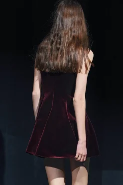 Outlet VESTIDO TERCIOPELO GODETS ZW COLLECTION Mujer Vestidos