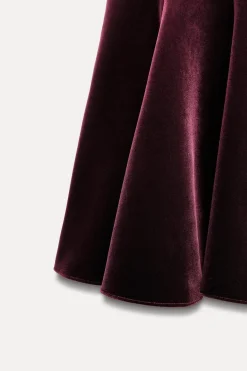 Outlet VESTIDO TERCIOPELO GODETS ZW COLLECTION Mujer Vestidos