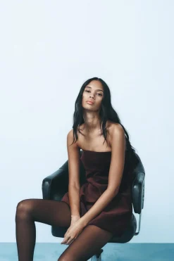 Best VESTIDO TERCIOPELO LAZO Mujer Vestidos