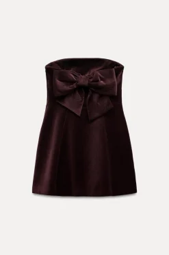 Best VESTIDO TERCIOPELO LAZO Mujer Vestidos